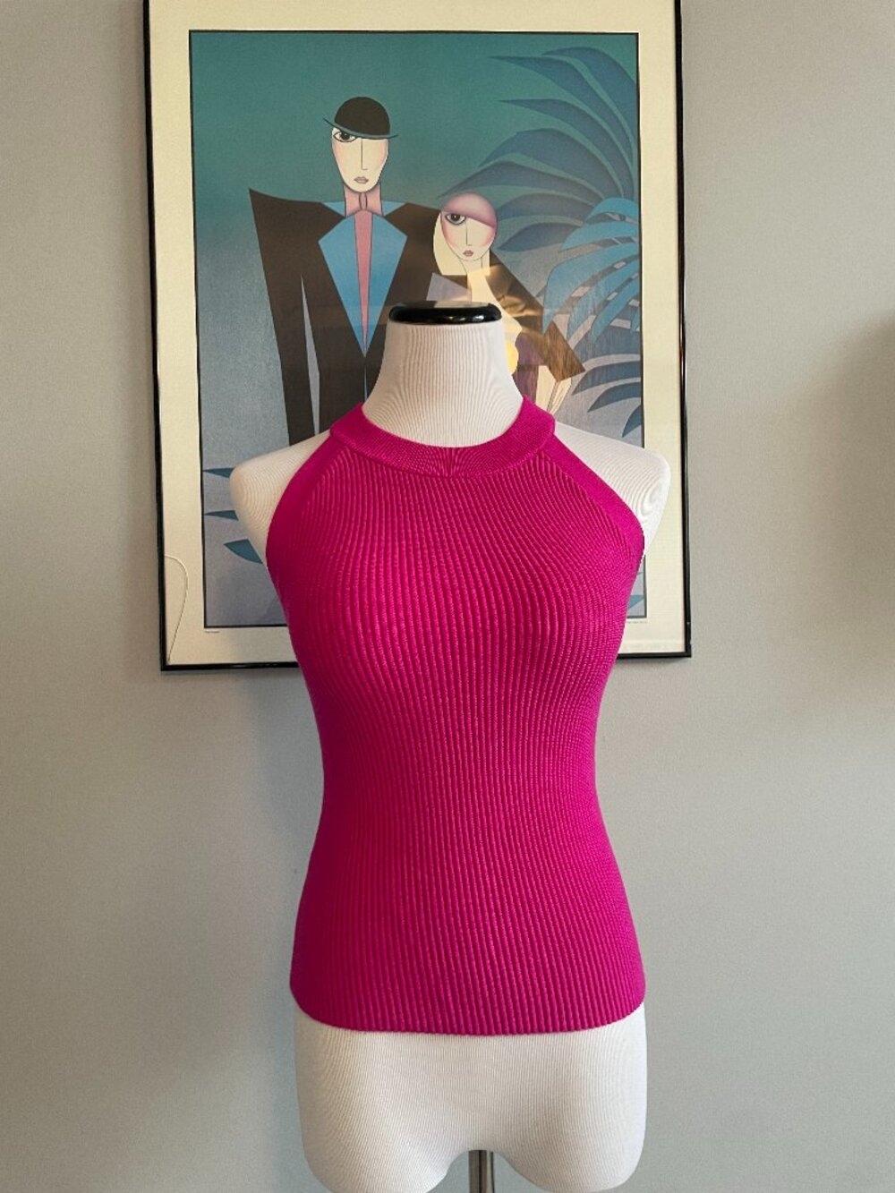GUC Fuschia Pink Knit Halter Tank